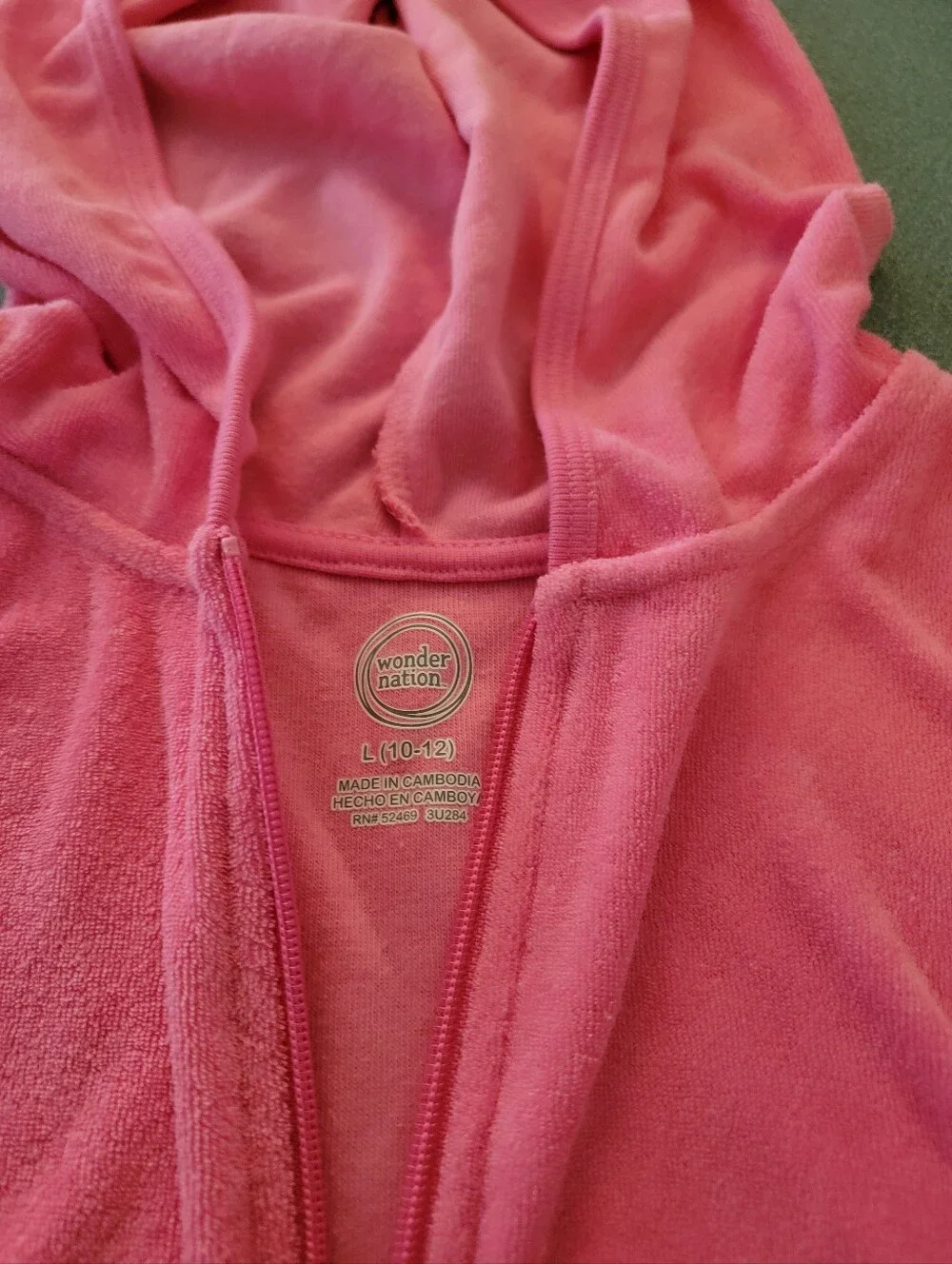 SO Tie Dye One Piece Swimsuit + Wonder Nation Pink Hooded Cover Up Size 10/12